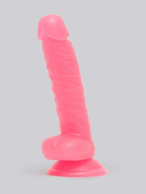 BASICS Glow In the Dark Realistic Suction Cup Dildo 8 Inch