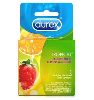 Durex Tropical Flavored Condoms - 3-Pack
