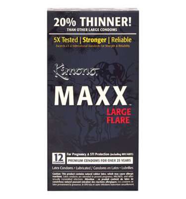Kimono MAXX Large Flare Condoms - 24-Pack