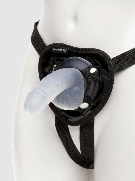 Lovehoney Beginner's Unisex Clear Strap-On Harness Kit 6 Inch