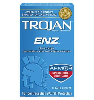 Trojan ENZ Spermicidal Lubricated Condoms - 36-Pack