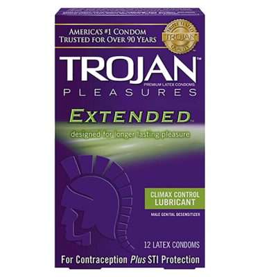 Trojan Extended Pleasure Lubricated Condoms - 36-pack